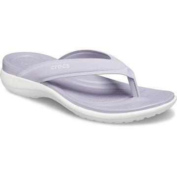 Crocs Capri V Sporty Women's Flip Flops Purple | Australia 0202ZUTG